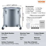 VEVOR Fryer Grease Bucket, 30L/8Gal Oil Disposal Caddy with Caster Base, Carbon Steel with V952-DJLZGYZTTGPSPYAT5V0