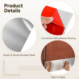 2PCS Stainless Steel Door Kick 8" x 34" Self-adhesive Front Door Kick Metal Door V1369-AZ3-W-08677