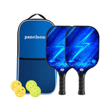 PS Series Colorful Textured Fiberglass Pickleball Paddles Set with 2 Rackets, 4 Balls and Portable V888-ELOSUNG55145-11