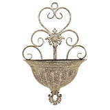 Classic Hanging Wall Planter w Fleur-De-Lis 41cm V637-37076PLN