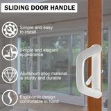 Sliding Patio Door Handle Set Mortise Lock Suitable for Sliding Glass Patio Door Keyed White V324-SLDOORLC-WH-WK