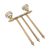 Swivel Towel Bar Antique Brass Towel Rack Rotated Towel Hanger Holder for Bathroom Three Rods V1294-YM0706-3112230060412