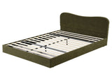 Artiss Double Bed Frame with Storage Drawer, Chenille Curved Headboard BFRAME-I-MOSS-D-GN-AB