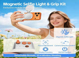 Magnetic Phone Camera Grip, Fun Shot Magnetic Camera Grip & Selfie Light for iPhone & Android with V1107-CS-VOBDWJES25