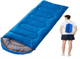 Blue 0.7kg Ultra-Lightweight Compact Sleeping Bag Portable Outdoor Camping & Travel Gear V888-ELOSUNG46730
