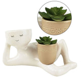 Artificial Potted Plant Fake Plant Decors for Room Cute Bedroom Accessories Ornaments Indoor Fake V1369-AZ3-W-13934
