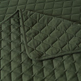 Bianca Lester Olive Velvet Diamond Polyester Coverlet Set Single/Double V442-BCA-COVERLETS-LESTER-OLIVE-DS