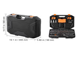 Mechanics Tool Set and Socket Set 1/4in 3/8in Drive 145 Pcs SAE and Metric V952-JXGJTZ1438SAEUVL7V0