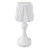 LED Cordless Table Lamp Iron Plastic Pleated Touch Control Stepless Dimmable USB Rechargeable V1294-YM0901-3119240085012