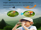 Pinkish White Mini Pocket Binoculars - 8x21 High Power Colorful Binoculars for Kids V888-ELOSUNG22439
