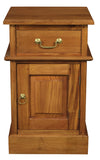 Tasmania 1 Solid Door 1 Drawer Bedside V199-BS101PNRLP