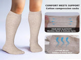 Cotton Compression Socks for Women&Men 20-30mmHg Knee High Cute Support Sock for Nurses Pregnancy V1258-DP02-F-498