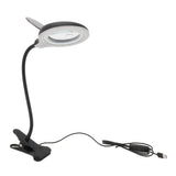 Clip On Magnifying Glass with Light Iron and PP Adjustable LED Magnifying Desk Lamp for Soldering V1294-YM0706-3117230248311