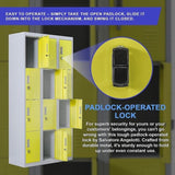 12-Door Locker for Office Gym Shed School Home Storage - Padlock-operated V63-838941