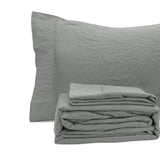 Ramesses Charcoal Pebble Wash Linen Look Alternative Sheet Set King V442-KIT-SHEETS-PEBBLEWASHLINEN-CHARCOAL-KI