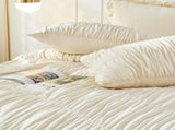 Wrinkle Textured Bedding Set - 3 Piece Quilt Cover and Pillowcase Set - Beige Bohemian Style V888-ELOSUNG54958-10