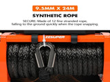 ZESUPER 12V Electric Winch 14500lbs Synthetic Rope Wireless Remote 4X4 4WD Car V211-AUEB-ZEEW007