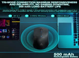 SOLAKAKA SM850 Ergonomic Tri-Mode Wireless RGB Gaming Mouseblack V1300-SM850-BLACK