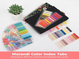 14800PCS Morandi Color Index Tabs, Transparent Writable Reusable Page Markers, 1.81 x 0.71 in V1192-AZ-W-18398