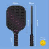 Black and Pink Lightweight Fiberglass Pickleball Paddle Set - 2 High-Rebound Rackets with PU Comfort V888-ELOSUNG49446