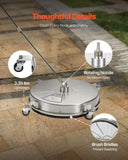VEVOR 18" Pressure Washer Surface Cleaner 4 Wheels 4000 Max PSI 2 Extended Wands V952-GYQXJBMQJQYPD6WHPV0