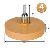 4 Pack 3.5 Inch Eraser Decal Remover Eraser Adhesive Remover with Adapter Rubber Eraser V1192-AZ-W-28680
