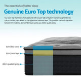 Giselle Bedding 34cm Mattress Bamboo Cover King Single MATTRESS-BLACK-KS
