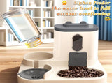 Automatic Pet Feeder 2-in-1 Bowl for Cats and Small Dogs Grey 1 Piece V1258-DP02-BOL-722