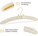 TOPIA HANGER Padded Hangers for Women Clothing,17-inch Satin Hangers 10 Pack Thick Foam Padded No V1258-DP02-F-219