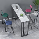 Modern Heavy Real Stone Console Table Hallway Entryway Table Metal Narrow Desk V767-JJ-XZ181-BLB