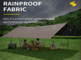 Outdoor camping square sky curtain, black glue sky curtain, sun and rain protection V888-ELOSUNG10041