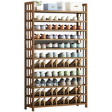 10 Tier Tower Bamboo Wooden Shoe Rack Corner Shelf Stand Storage Organizer V255-0408-10