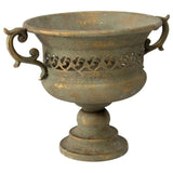 Aged French-Style Urn w/ Handles 32x24cm V637-37056URN