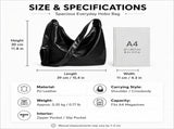 Black PU Leather Shoulder Bag with Cute Charm Keychain - Large Capacity Hobo Handbag with Adjustable V888-ELOSUNG54690