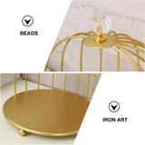 Cosmetics Iron Storage Rack Antique Bird Cage Jewelry Holder Dessert Cupcake Stand Necklace Earring V1192-AZ-W-10970