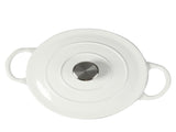 TOQUE 4L Enamel Dutch Oven Pot in White Colour KT0180-4L-WH_NZ