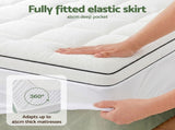 Giselle Bedding Double Mattress Topper 5cm Coral Fleece TOPPER-FLEECE-5-D