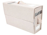 Beige Bed Sheet Organizer Box with Handles and Zipper for Home Bedding Storage V1192-AZ-W-25530