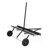 Tow Behind Dethatcher, 1219mm Tow Dethatcher with 24 Spring Steel Tines, Lawn Dethatcher Rake for V952-QXSCJ48QYGLJ9DV44V0