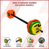 20kg Standard Rubber Coloured Barbell V63-822391