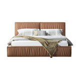 Louis King Bed Frame PU leather KD Slat in Wooden Legs V43-BED-LUIS-K