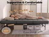 Giselle Single Folding Bed with Mattress Metal Frame Guest Bed 15cm Foam Foldable FOAM-MFM-BF-CDF-S