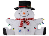 Christabelle 82cm Sitting Snowman Christmas Display with Lights 112_MHA505