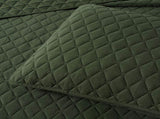Bianca Lester Olive Velvet Diamond Polyester Coverlet Set Queen/King V442-BCA-COVERLETS-LESTER-OLIVE-KI