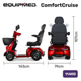 EQUIPMED ComfortCruise Large Mobility Scooter, 15km/h Top Speed, Up to 45km Range, Strong Climbing, V219-HMBMSCEQ8RDA