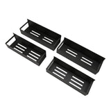 4Pcs Magnetic Spice Rack Movable Strong Magnet Sturdy Metal Simple Black Fridge Spice Shelf for Home V1294-YM0901-3117230243111