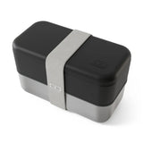 Monbento Mb Sense Original The Two-Tier Metal Food Container Sense Original - Black Oynx V398-MO-70460002