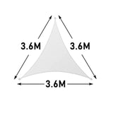 3x3m Waterproof Outdoor Sun Sail Triangle Shade, UV Protective Sun Net for Camping Garden Terrace V1188-MS-325-1249