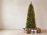 Christabelle 1.8m 6ft Pencil Pine Christmas Tree Pre Lit Multi Function LED Slim Artificial Ind 112_WFLPP6
