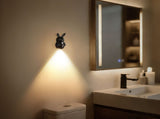 Adorable Bunny Night Light with Motion Sensor, Rechargeable LED Wall Lamp, Magnetic Mounting, 3 V1341-ZY-QC6HHTTK-2PCS-WHITE